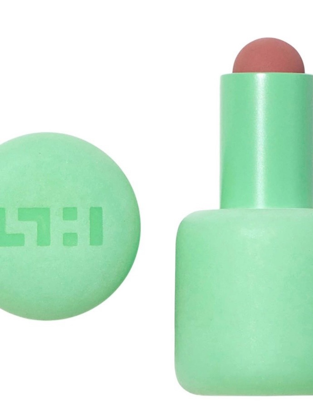 Mint Green Lip Balm & Gloss Stick - Soft Pink Shade